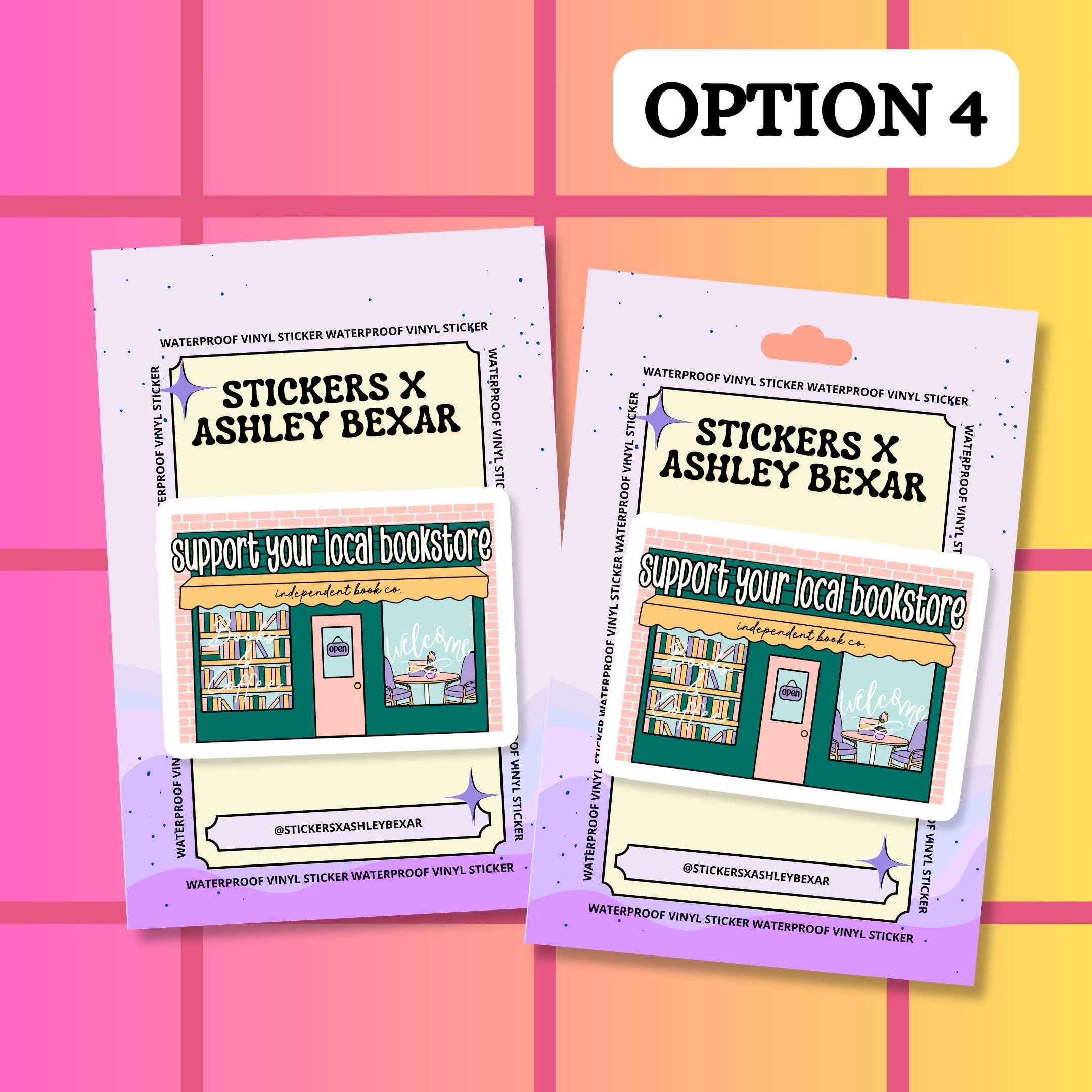 Stickers+ X Ashley Bexar - Vente Autocollant - Autocollant en vinyle imperméable "Book Bookish Books Bookstore"5