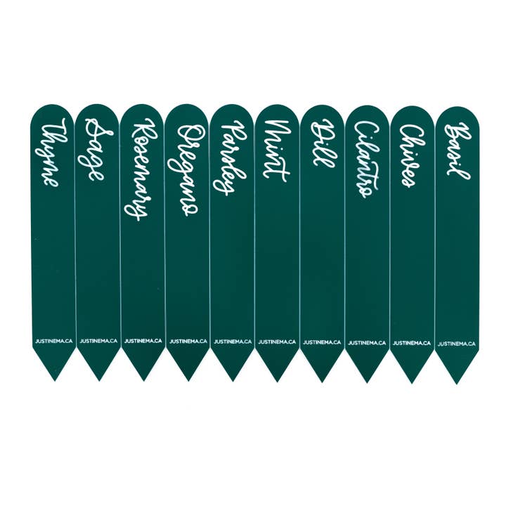 Confezione da 10 pennarelli verdi da giardino per la vendita all'ingrosso da parte di Justine Ma Design