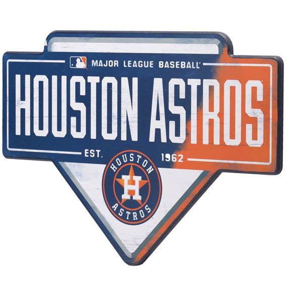 Open Road Brands, LLC - Wholesale Sign - Houston Astros Base Wood Wall Decor1