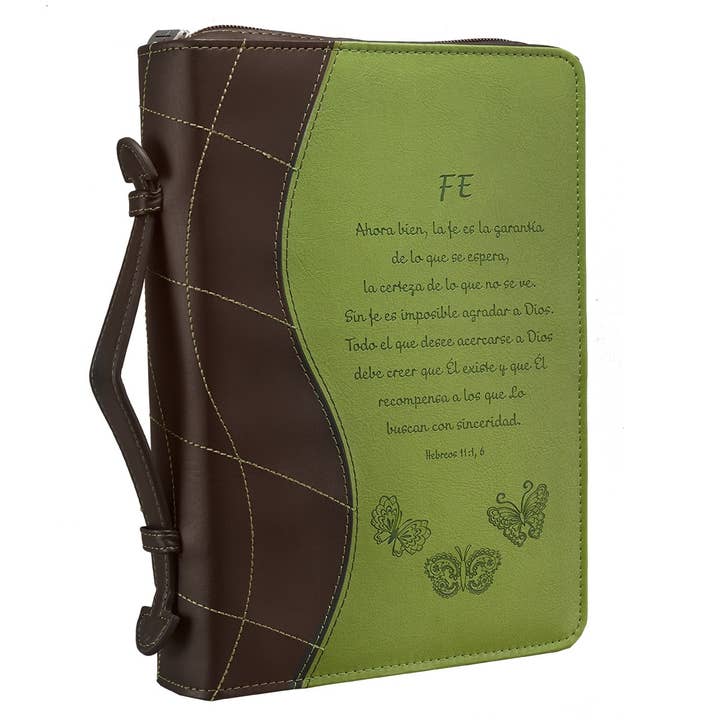 Christian Art Gifts - Wholesale Bible Cover - Forro, Hebreos 11:1,6, verde3