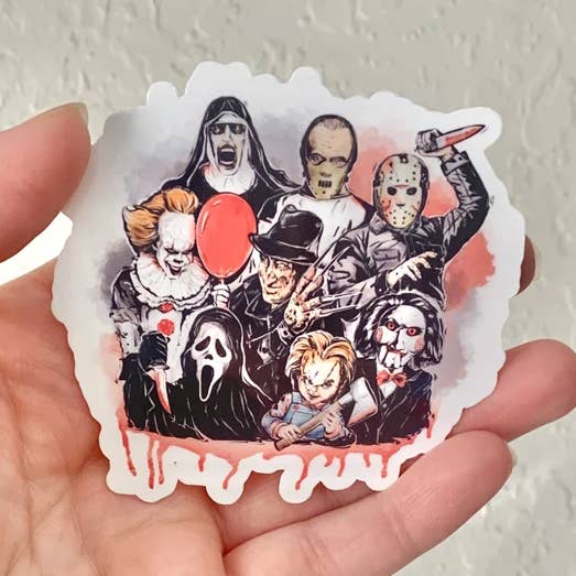 Scary Movies Group Sticker/Magnet for wholesale by Oily Graphic Creations