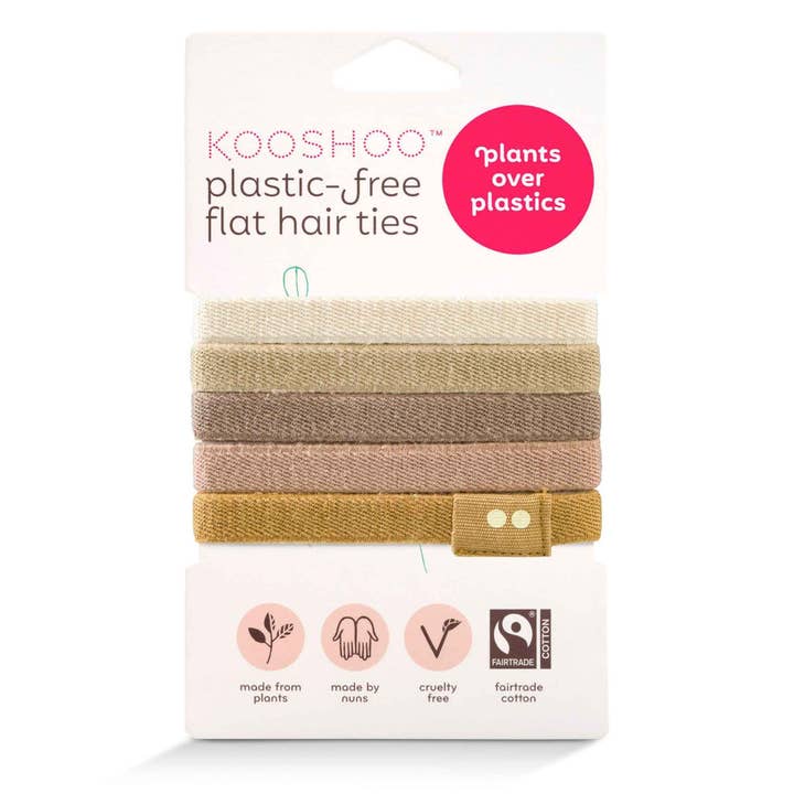 Plastic-free Flat Hair Ties - Blond for wholesale by KOOSHOO