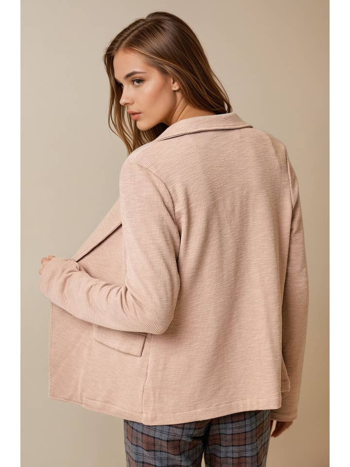 Doe and Rae - Wholesale Blazer - Women's - Double Breast Knit Blazer - 10136J6