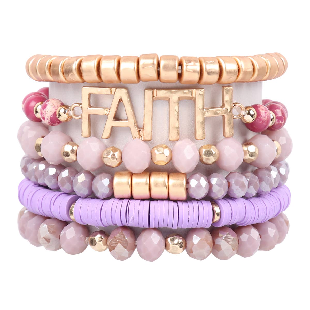 MYS Wholesale Inc - Vente Bracelets à breloques/pendentifs - Bracelet à breloques « Faith » en perles mélangées0