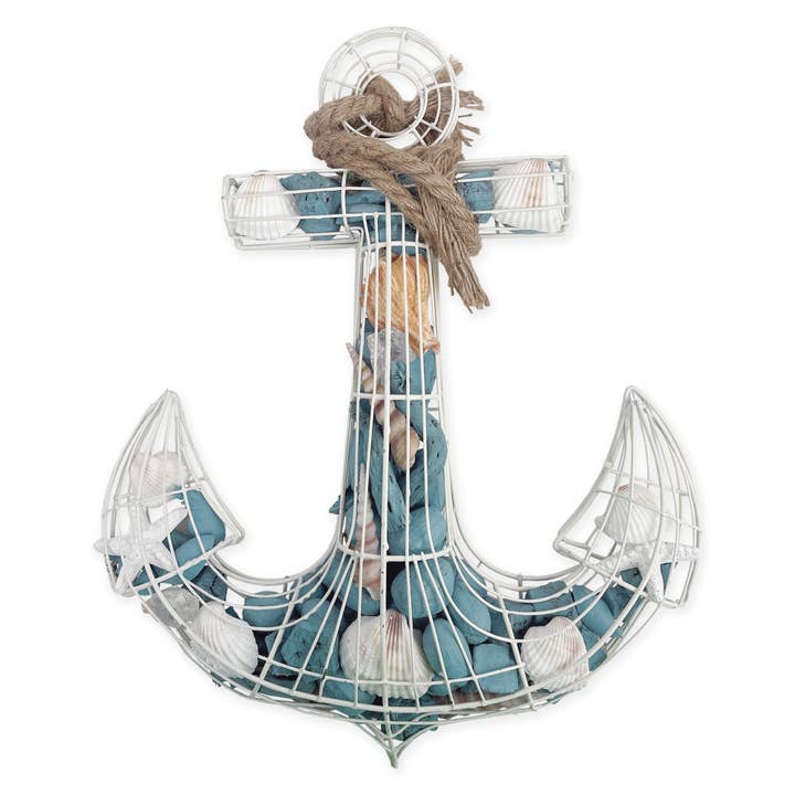Andaluca – wholesale Potpourri – Blue Coastal Scented Potpourri Anchor Wire Decor1
