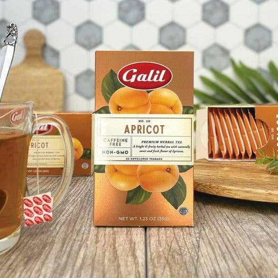 Galil Brands - Wholesale Tea Bags - Apricot Herbal Tea | 20' Tea Bags | 1.23 oz | Galil1