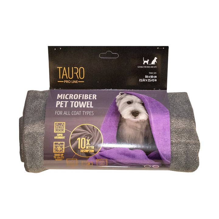 Ultra Absorbent Microfiber Pet Towel (Grey) for wholesale by KIKA USA