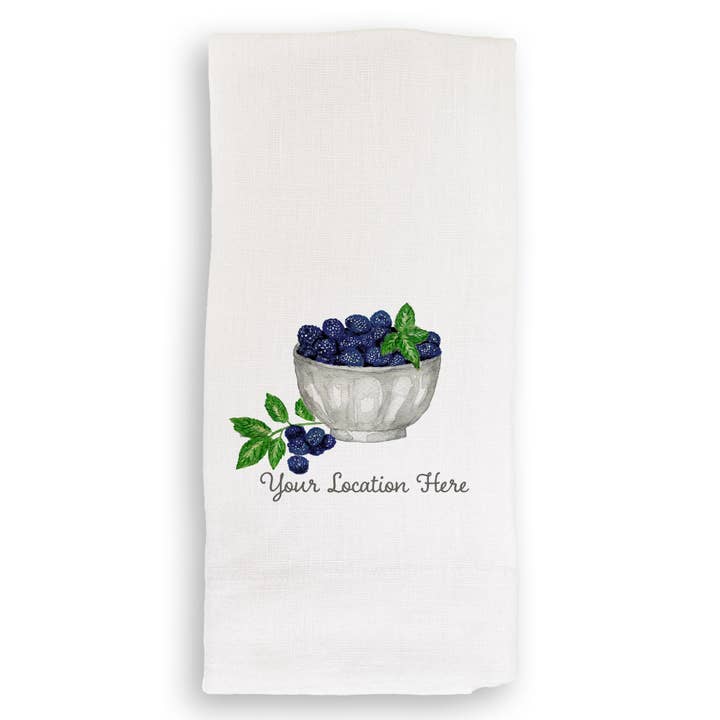 French Graffiti - Venta al por mayor Paños de cocina - Blackberry Bowl con ubicación2