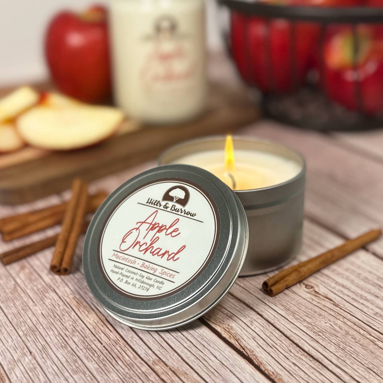 Hills & Burrow – wholesale Burkljus – Äppelodling – Krispigt äpple, skördekrydda & höstljus3