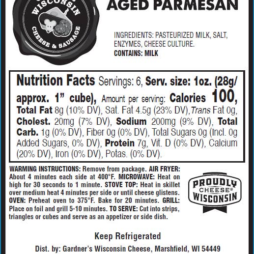 Gardner's Wisconsin Cheese and Sausage - Wholesale Cheese - Oven-Baked Cheese filled with Aged Parmesan4
