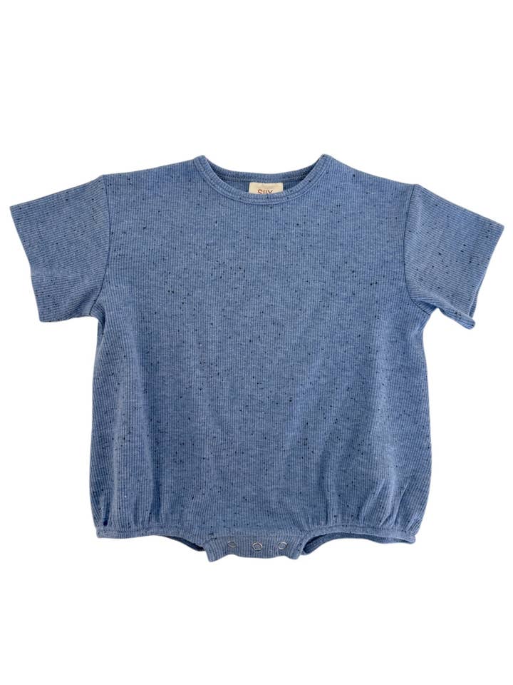 SIIX Collection - Wholesale Bodysuit (Non-Footed) - Baby - Blue Speckle / T-Shirt Bubble1