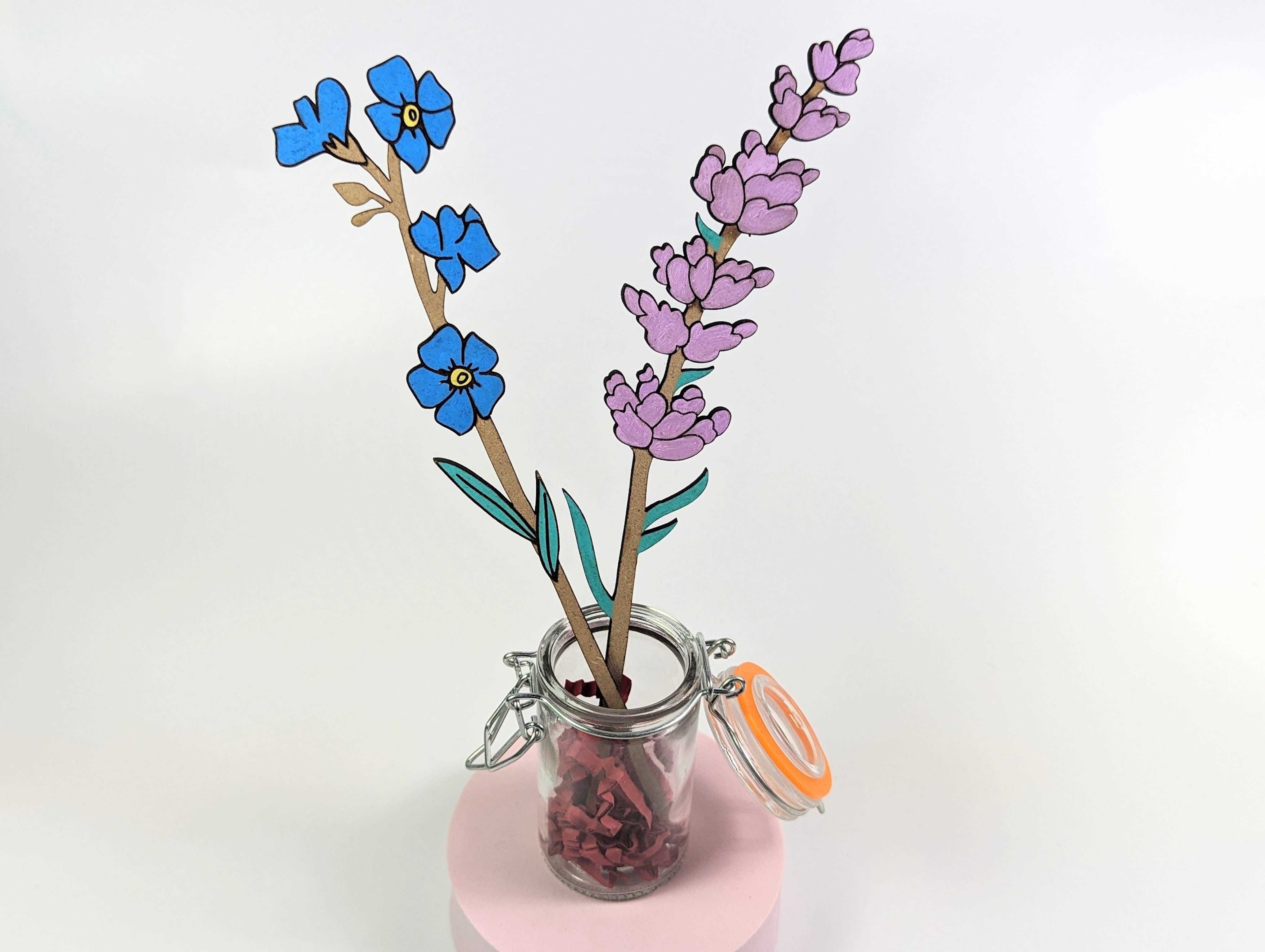 Chikai Shop – wholesale Artificial flowers – Hand-painted wooden flowers for home decor13