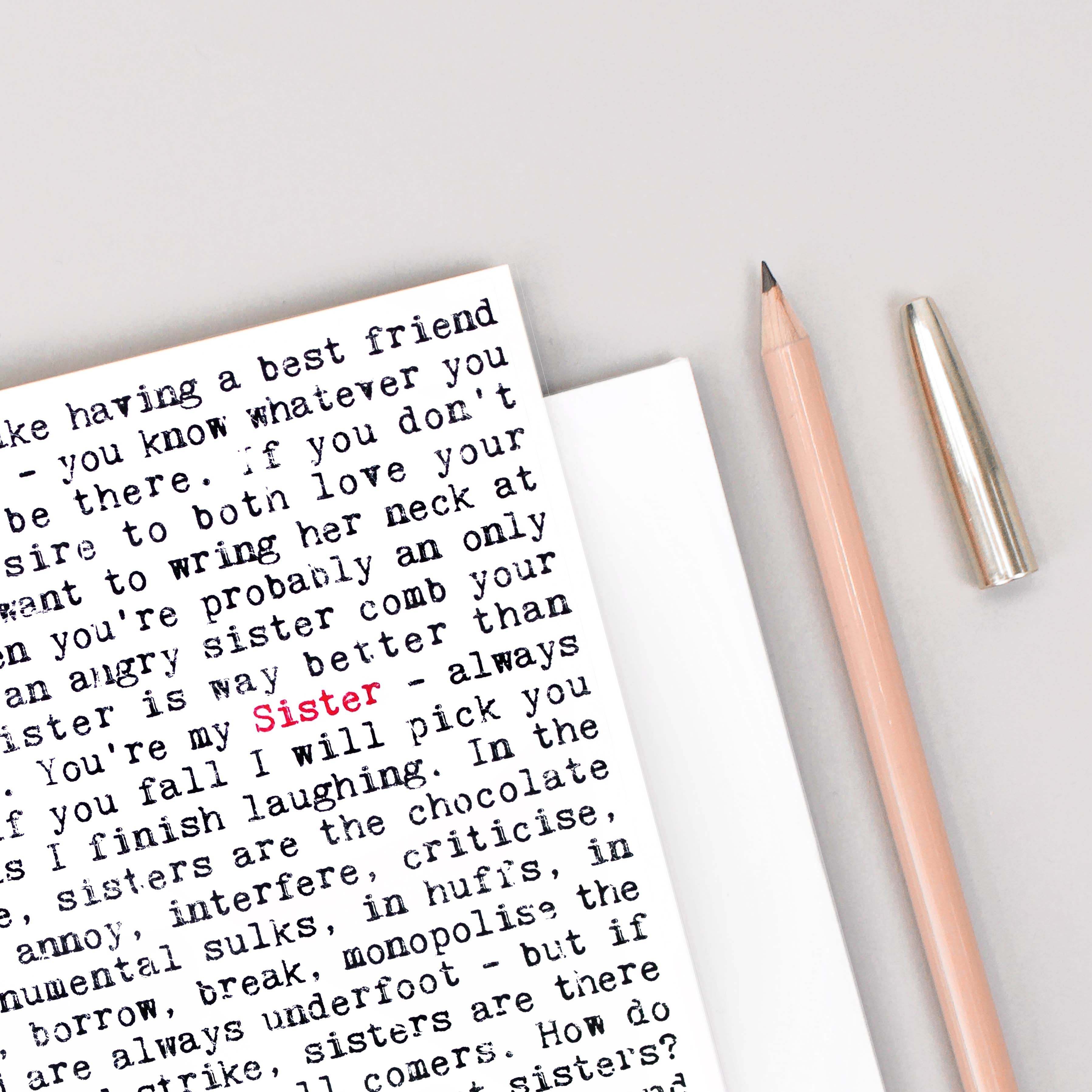 Coulson Macleod (U.S. Duties Paid) – wholesale Friendship card – Sister Quotes Card For Her2