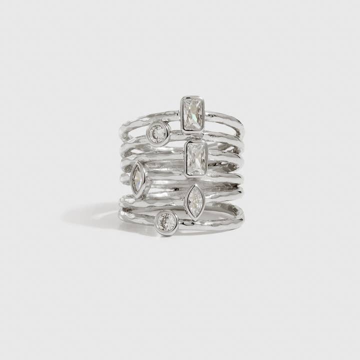 Raw Stacked Ring for wholesale by DRAE COLLECTION