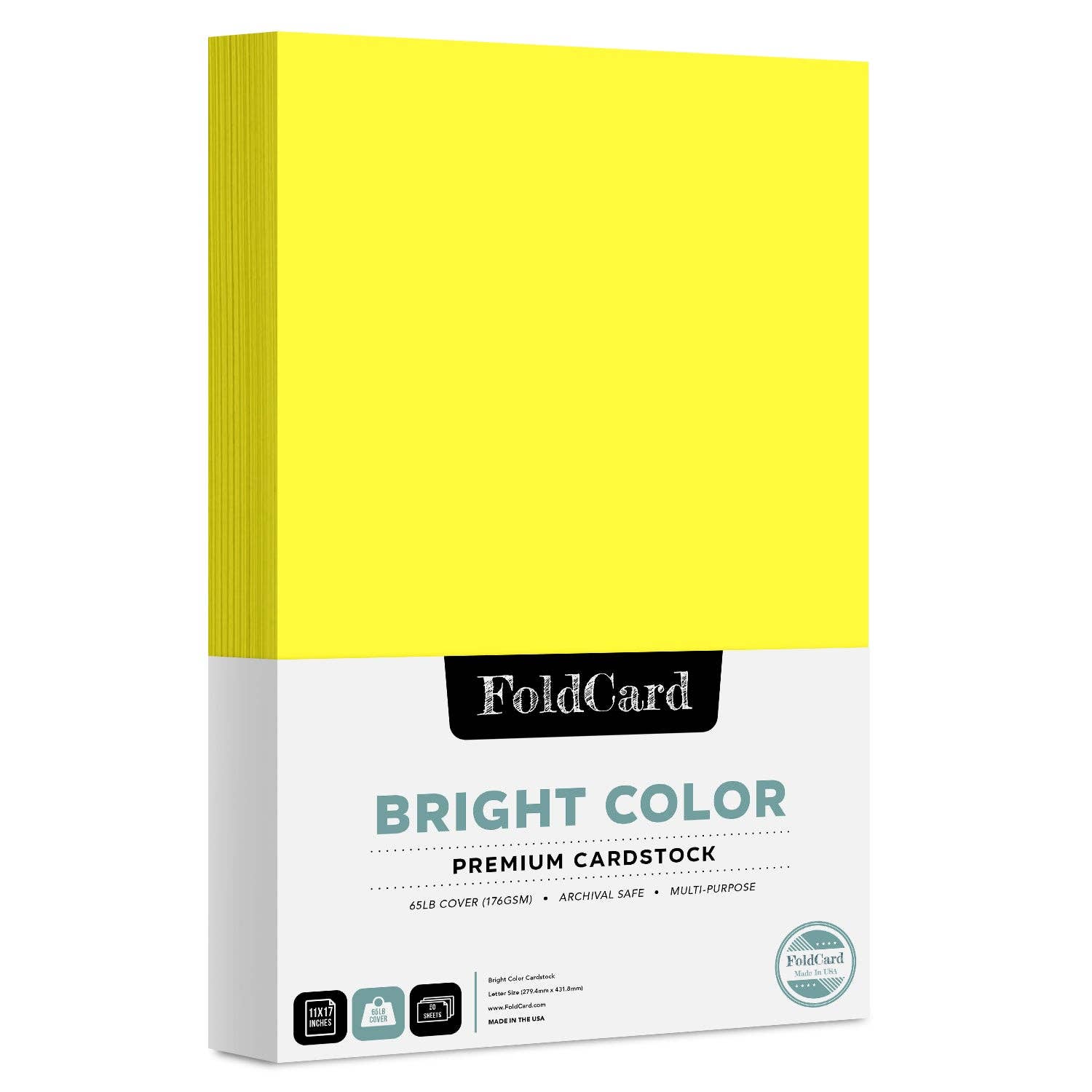 Fine Cardstock - Wholesale Craft Supplies - Premium Quality Bright Color Cardstock: 11 x 17 - 50 Sheets15
