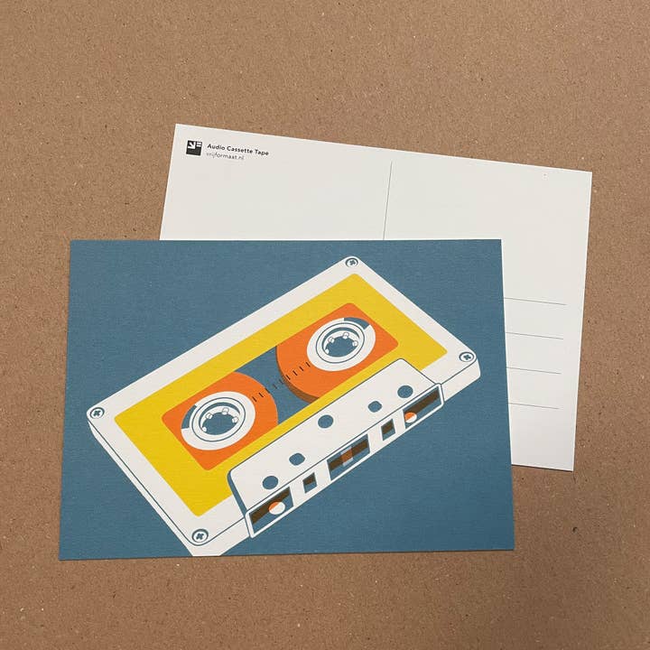 postcard A6 - Audio Cassette Tape (Mixed Tapes) for wholesale by VrijFormaat