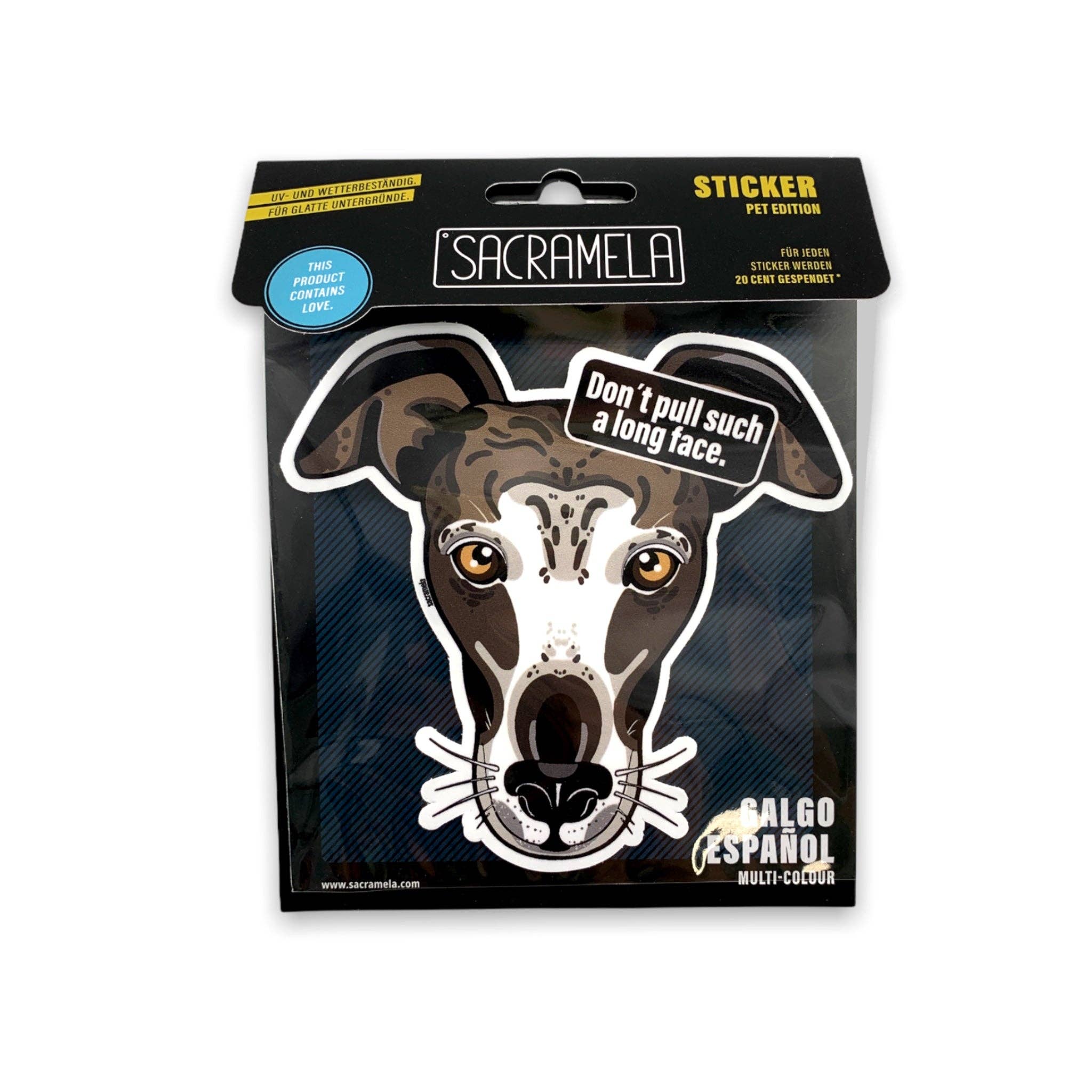 SACRAMELA - Vente Autocollant - Autocollant multicolore Galgo espagnol4