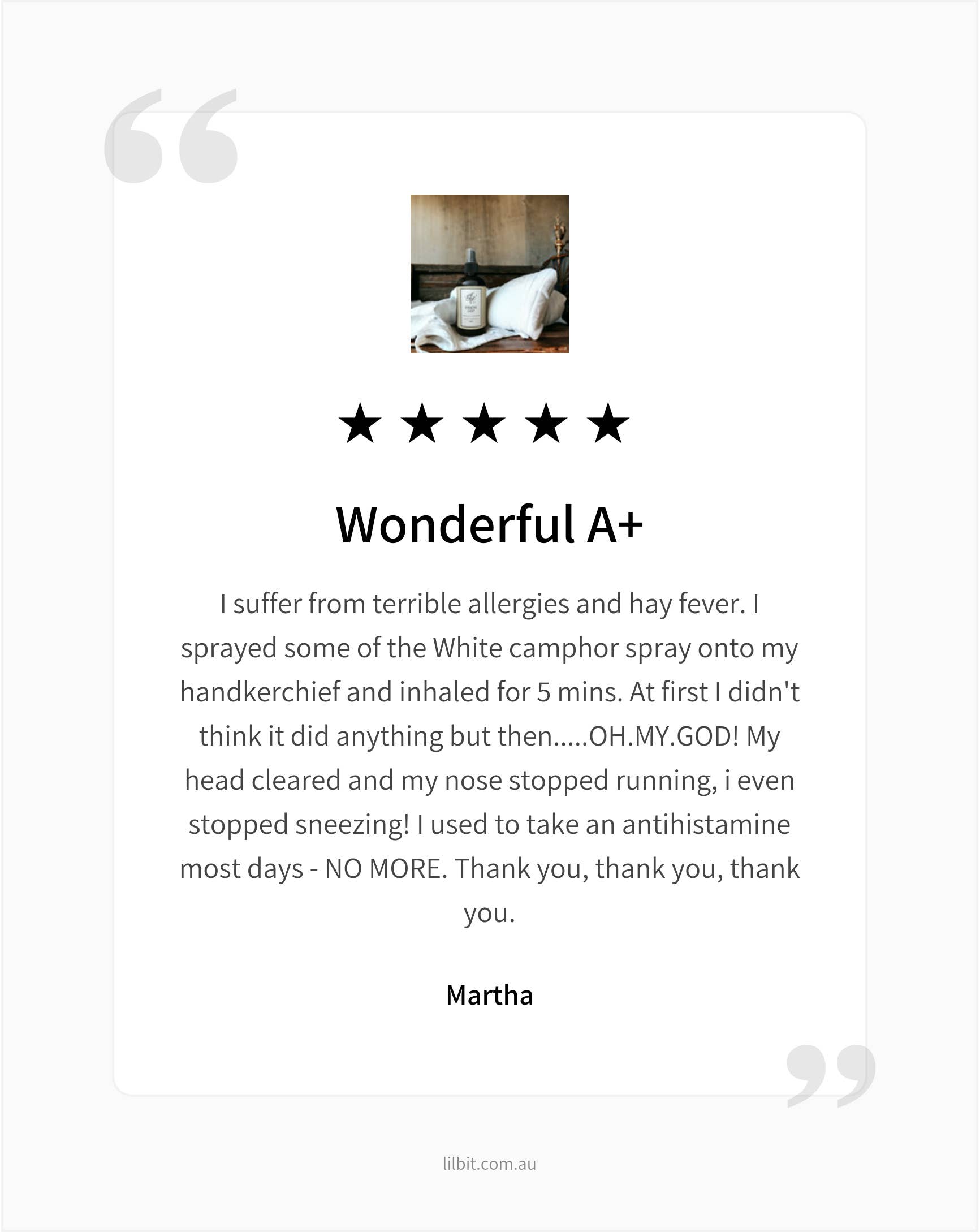 Lil'Bit Better - Wholesale Room & Linen Spray - Breathe Easy Decongestant Room Spray 250ml - Organic 6