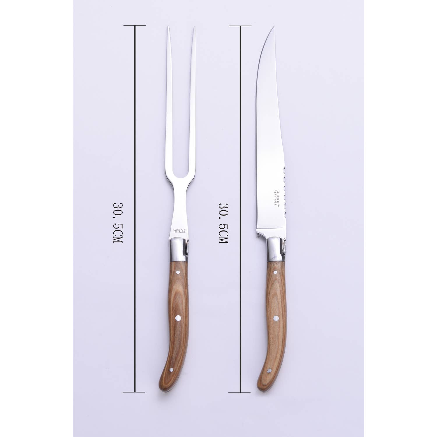 LAGUIOLE HERITAGE – wholesale Serveringsredskap – LAGUIOLE HERITAGE set med 2 stycken kniv och gaffel för carving2