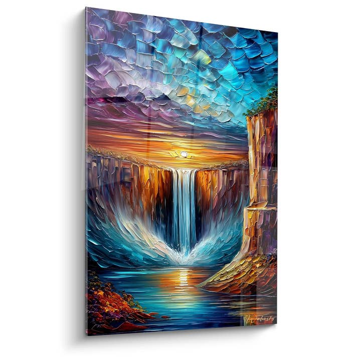 Majestic Waterfall Painting - Fantasy Waterfall - Waterfall Edition for wholesale by Walensky