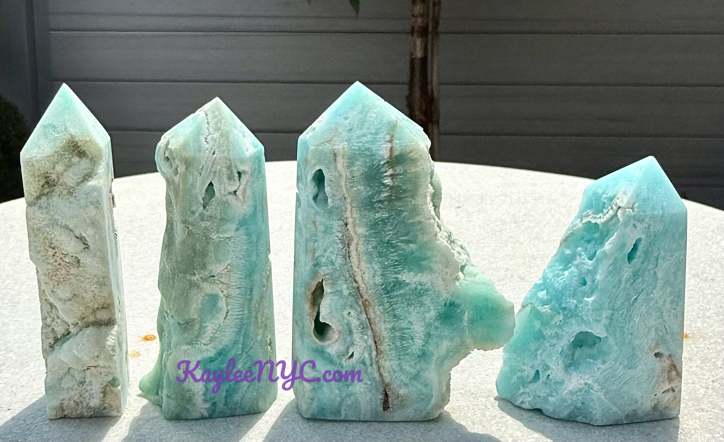 KayleeNYC - Wholesale Spirituele steen/kristal - 1 lb Natuurlijke Blauwe Aragoniet Obelisk Toren Punt Kristal1