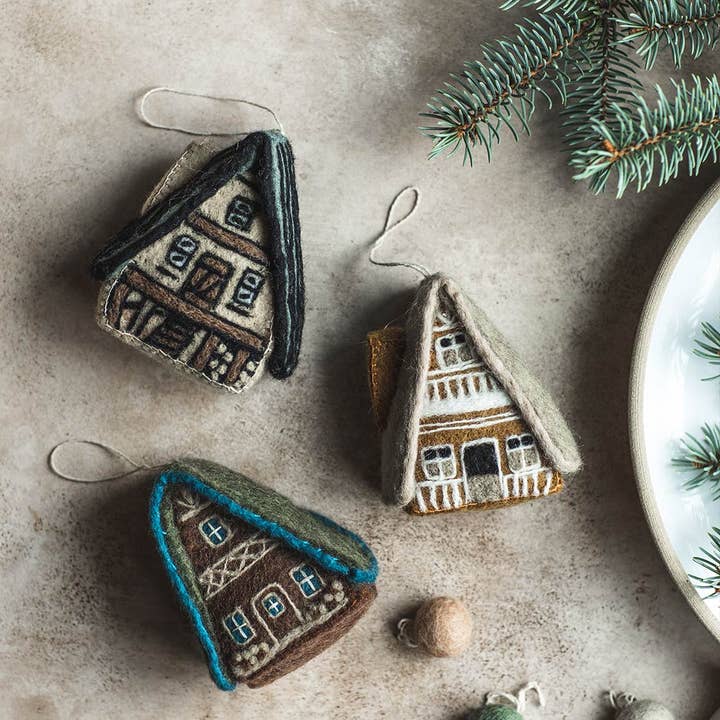 Farmhouse Pottery - Wholesale Ornament - Felted A-Frame Ornament3