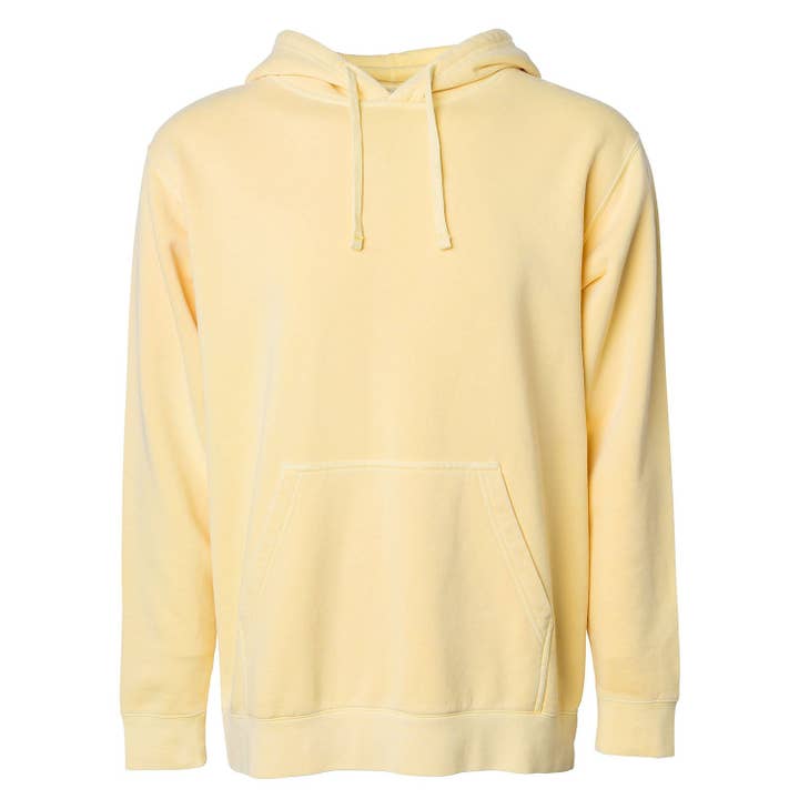 EWC 045Y Yellow Pigment Dyed Hoodie for wholesale by Ethan Williams