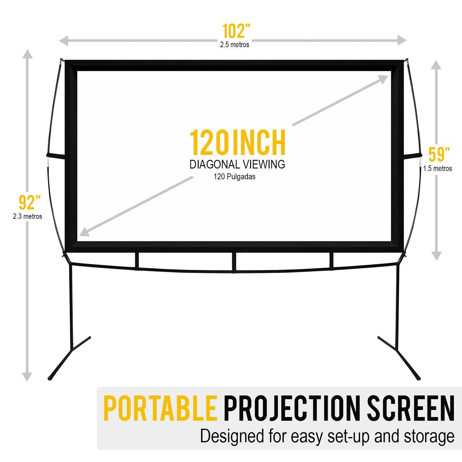 KHOMO GEAR - Wholesale Inflatables - 120 Inch Movie Projector Screen3