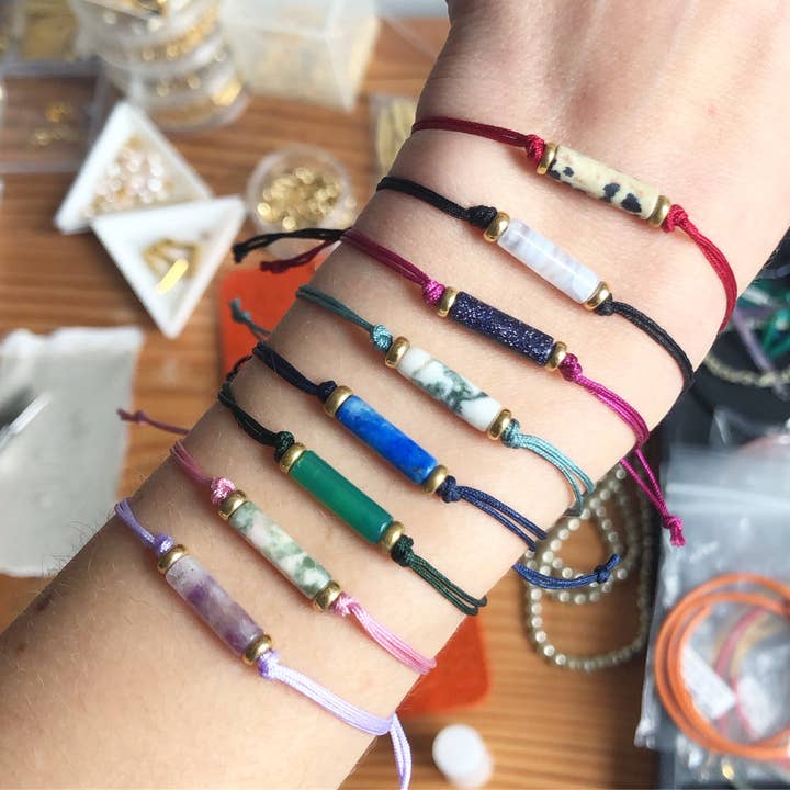 Sofia Ramsay - Venta al por mayor Pulsera de cuentas - Pulsera de piedra de obsidiana con copo de nieve, unisex, semipreciosa3