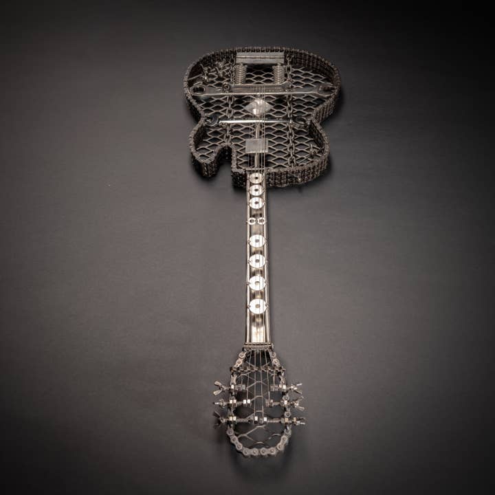 Metal Relic - Wholesale Sculpture - "The Classic" Metal Electric Style Guitar Sculpture Heavy Metal Wall Art1