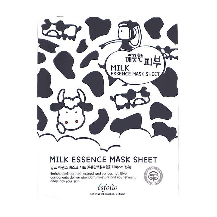 PINEAPPLE Beauty - Wholesale Skincare Face Mask - Esfolio ESMPPUMIL Essence Mask Sheet Milk - 10pc