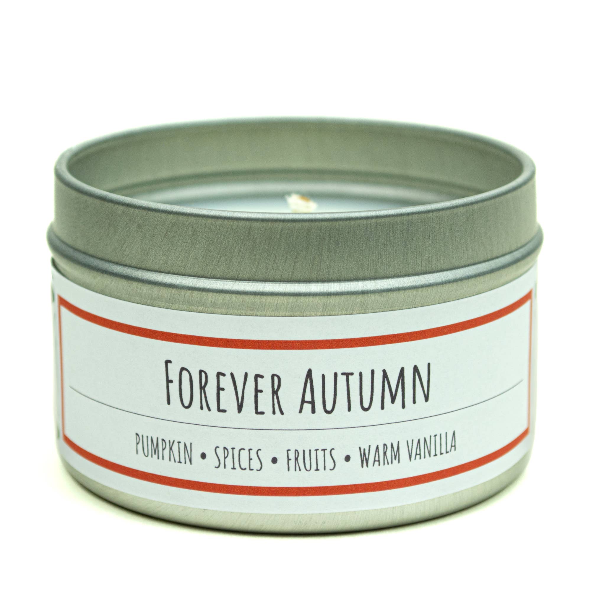 Lit Up Candle Co. – Engroshandel Rejsestearinlys – Forever Autumn duftende 3 oz. soja stearinlys i rejse dåser2
