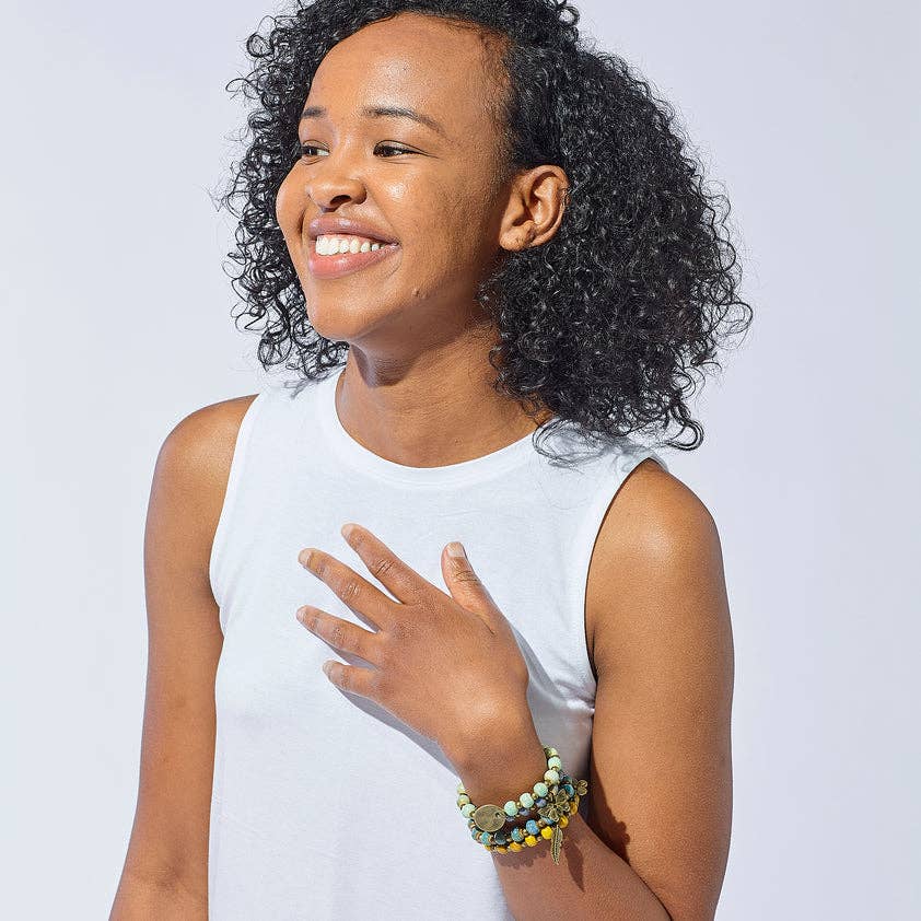 Hadley Wren - Wholesale Beaded Bracelet - Clay Charms Mixed 24 Pack1