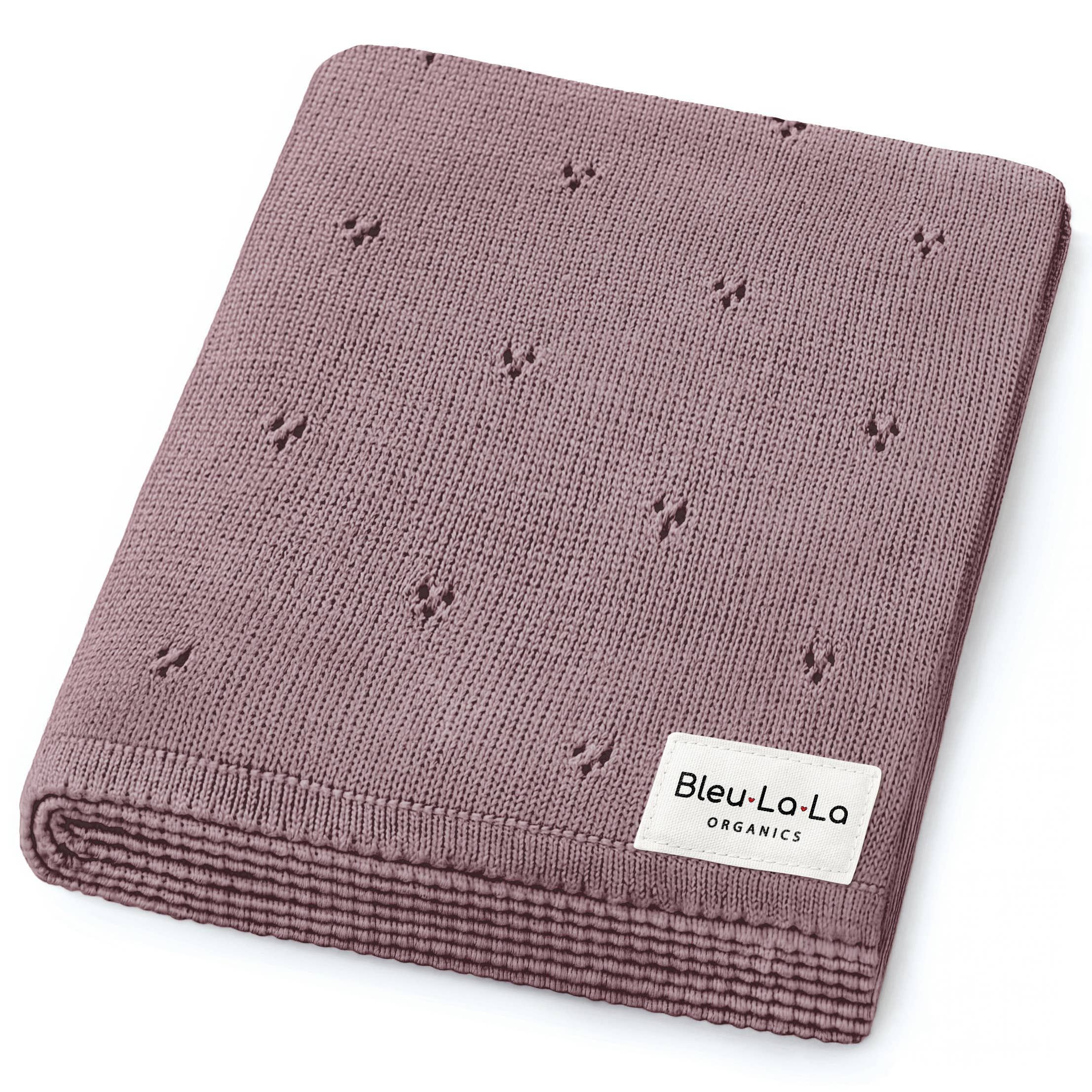 Bleu La La - Wholesale Receiving Blanket - Baby - 100% Organic Cotton Pointelle Swaddle Receiving Baby Blanket14