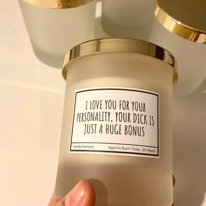 I Love You For Your Personality, Your Dick Is Just A Bonus / Funny Candles / Funny Gifts/ Birthday Gifts for wholesale by Giftieness