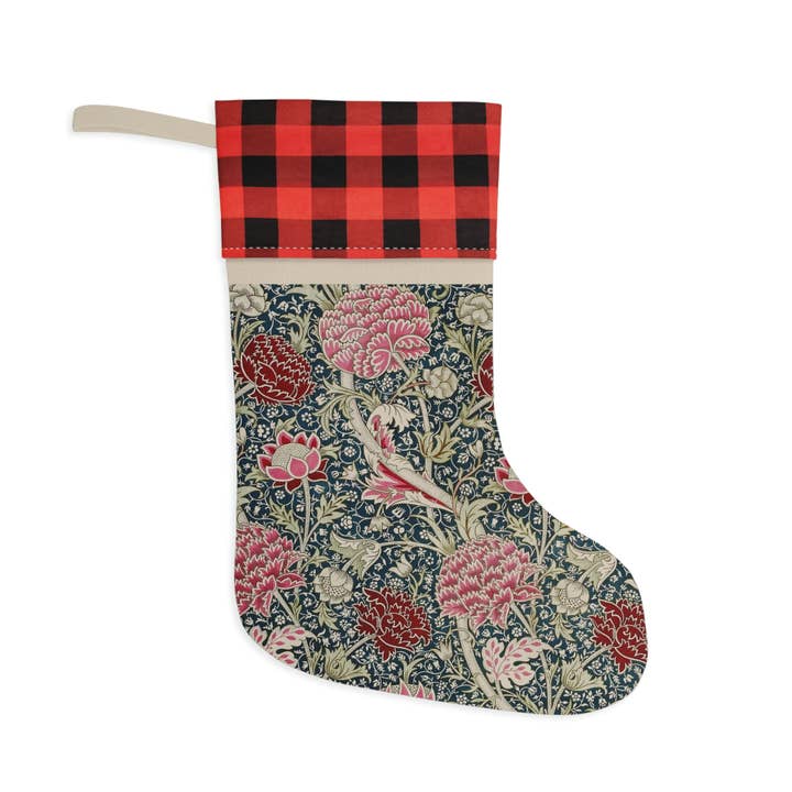Christmas Stocking inspired by William Morris - Cray Collection for wholesale by Willy Morris Home Emporium