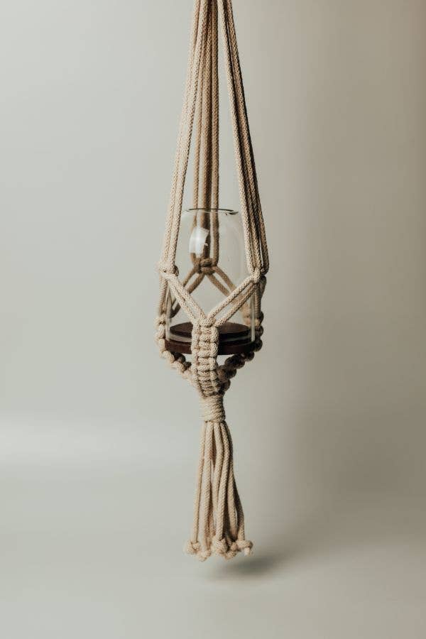 Old Green – wholesale Hanging planter – Rust Oeko-Tex Cotton Cord Hanger3