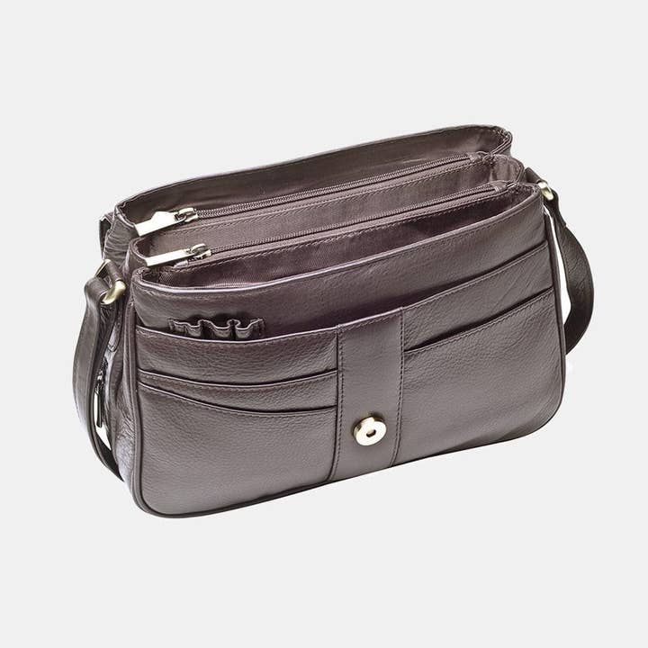PRIMEHIDE – wholesale Crossbody bag – Women's – Victoria Ladies Organiser Leather Bag - 871