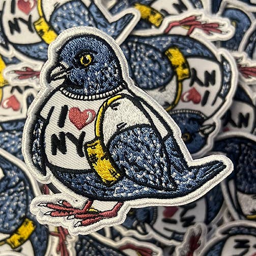 Patch thermocollant Pigeon I Heart New York pour la vente par HanFran
