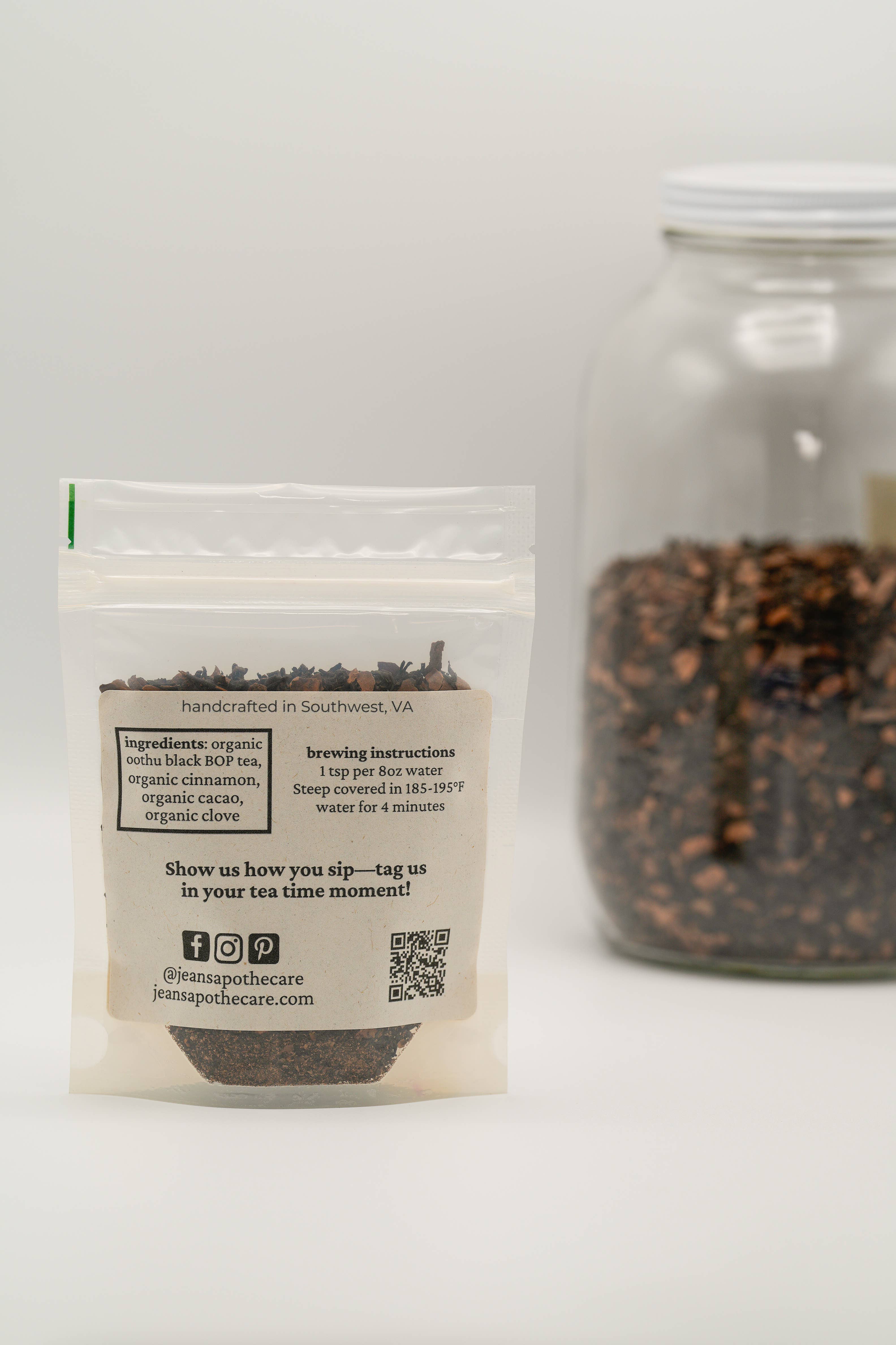 Jean's Apothecare - Wholesale Loose Tea - Fireside | Cacao & Spiced Black Tea for a Cozy Holiday 2