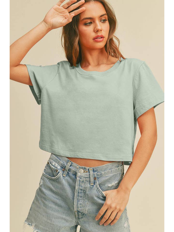 Honestee - Wholesale T-Shirt - Women's - Blank Short Cropped T-Shirt12