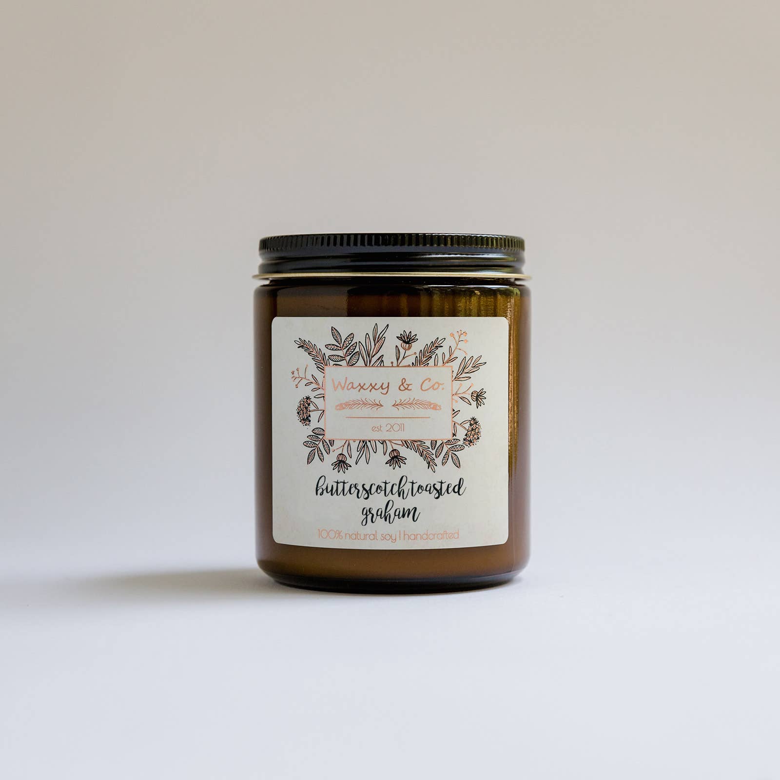Waxxy & Co. - Wholesale Jar/Filled Candle - BUTTERSCOTCH TOASTED GRAHAM SOY CANDLE