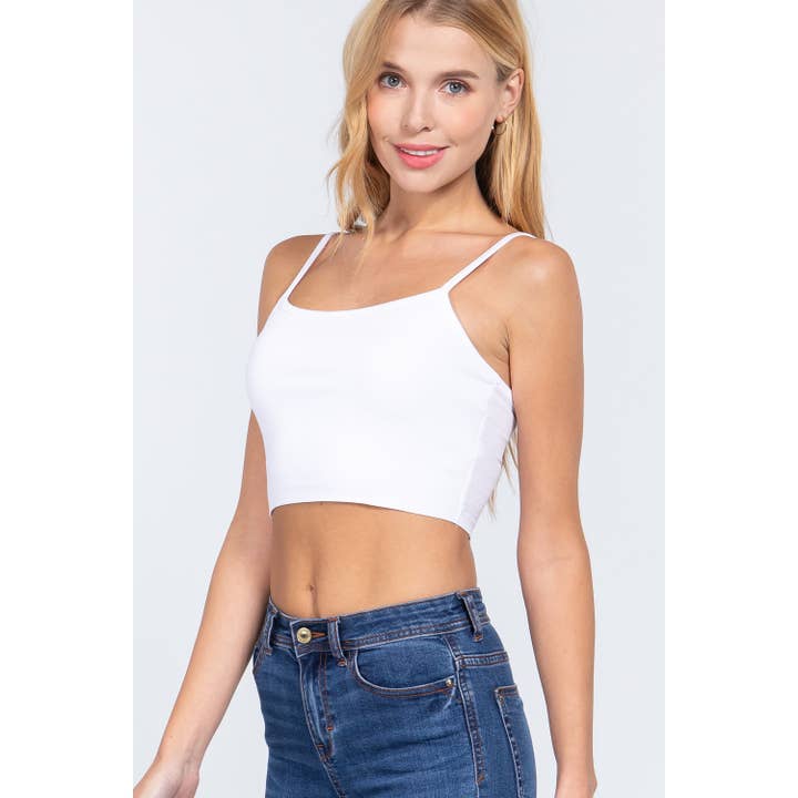 2 PLY CAMI CROP TOP for wholesale by Paperdoll