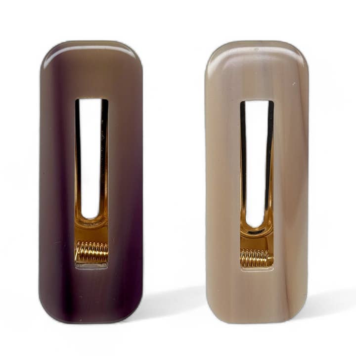 Duo Barrette Set - Mulberry for wholesale by HoneyLux