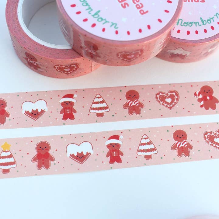 Gingerbread Friends Washi Tape for wholesale by The Moonborn