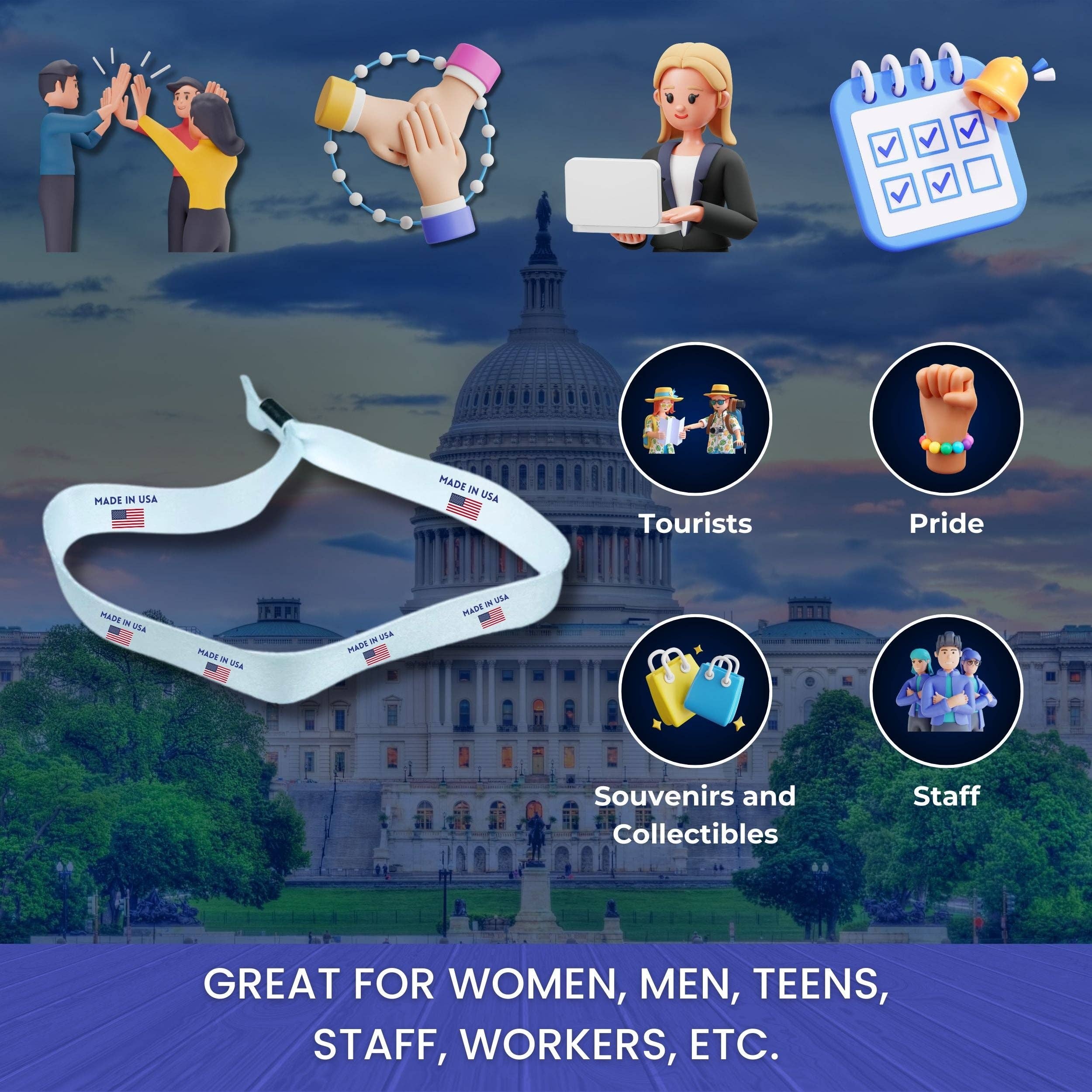 Worldwide Souvenirs - Wholesale Woven/Braided Bracelet - Woven Wristband – Flag Of Nova Scotia – Canadá – P25307