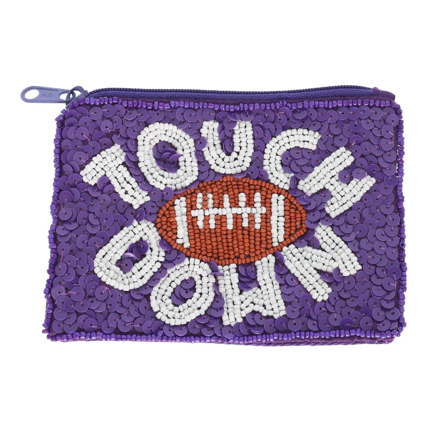 SP Sophia Collection - Wholesale Coin Purse - Women's - Game Day Football beaded Sequin Coin Bag6