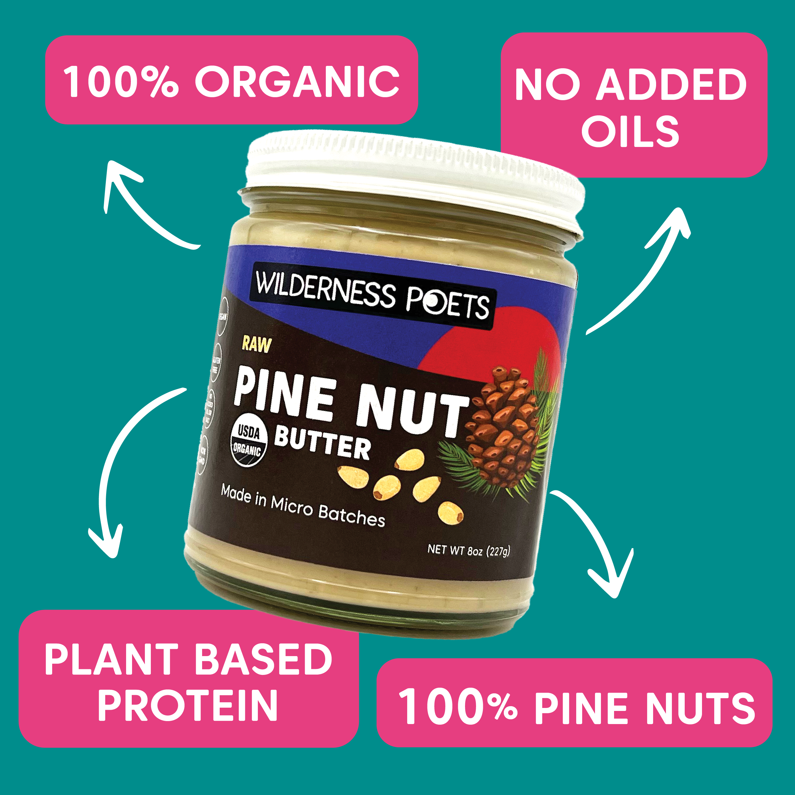 Wilderness Poets - Wholesale Nut Butter - Organic Pine Nut Butter3