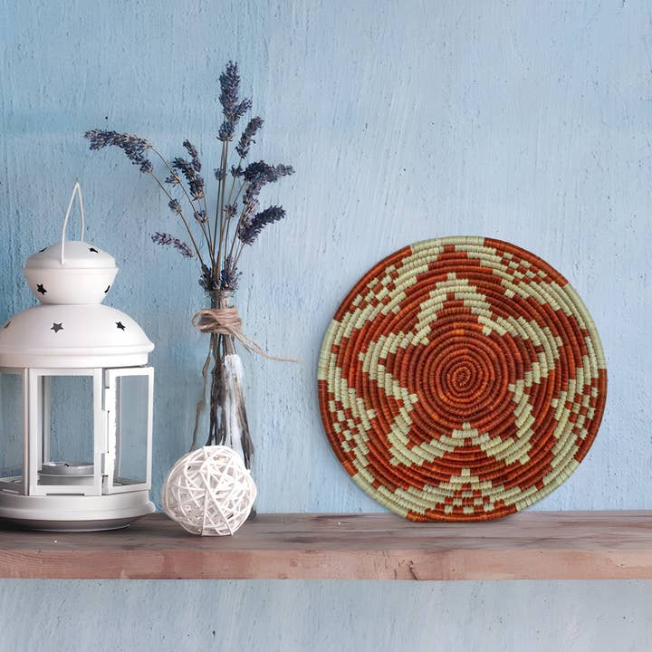 Cesto Intrecciato a Mano - Cesto del Sud-Ovest - diametro 8 pollici per la vendita all'ingrosso da parte di ArtisanalEmporiumLLC