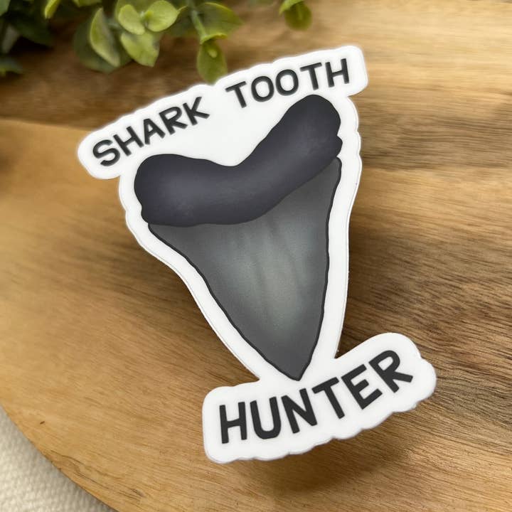 Autocollant imperméable Shark Tooth pour la vente par Crafted by Chris Co.